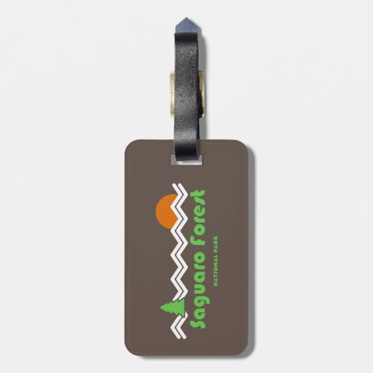 Saguaro Forest National Park Retro Gepäckanhänger (Rückseite vertikal)