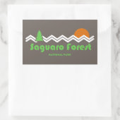 Saguaro Forest National Park Retro Rechteckiger Aufkleber (Tasche)