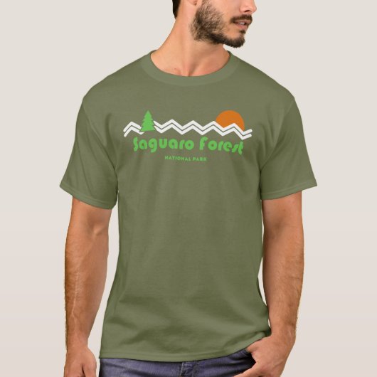 Saguaro Forest National Park Retro T-Shirt (Vorderseite)