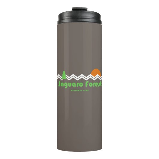 Saguaro Forest National Park Retro Thermosbecher (Vorderseite)