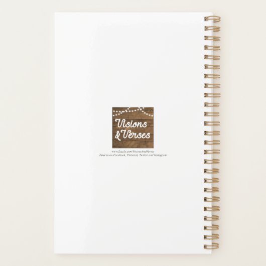 Saguaro Green Stripe Monogram Personalisiert Planer (Rückseite)