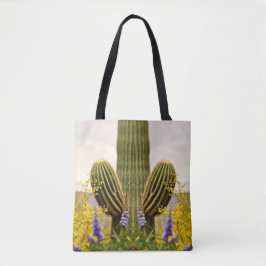 Saguaro in der Lavendel-Tasche Tasche