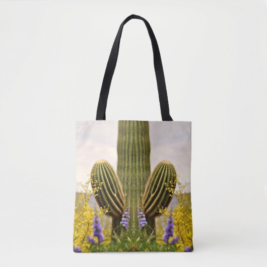Saguaro in der Lavendel-Tasche Tasche (Vorderseite)