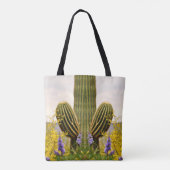 Saguaro in der Lavendel-Tasche Tasche (Rückseite)