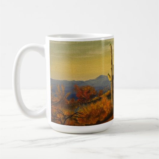 Saguaro in der Wüste von Arizona, von Gary Poling Kaffeetasse (Links)