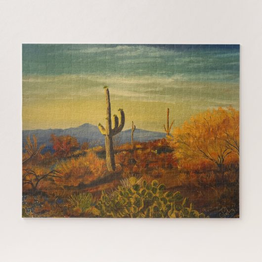 Saguaro in der Wüste von Arizona, von Gary Poling Puzzle (Horizontal)
