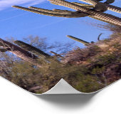 Saguaro-Kakteen, mehrere bewaffnete Riesen Poster (Ecke)