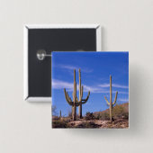 Saguaro-Kakteen, mehrere bewaffnete Riesen-Saguaro Button (Vorne & Hinten)