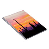 Saguaro-Kakteenwald bei Sonnenuntergang Notizblock (Rechte Seite)