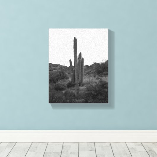 Saguaro-Kaktus 8x10 Leinwanddruck (Insitu (Holzboden))