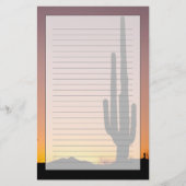 Saguaro-Kaktus am Sonnenuntergang Briefpapier (Vorderseite)