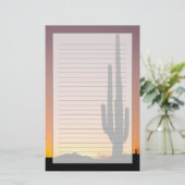 Saguaro-Kaktus am Sonnenuntergang Briefpapier (Stehend Vorderseite)