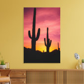 Saguaro-Kaktus bei Sonnenaufgang, Arizona Leinwanddruck (Insitu (Wohnzimmer))