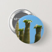 Saguaro-Kaktus-Blüten Button (Vorne & Hinten)