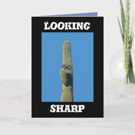 Saguaro-Kaktus-humorvoller Geburtstag schauend Karte