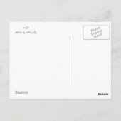 Saguaro-Kaktus in blühender Postkarte (Rückseite)