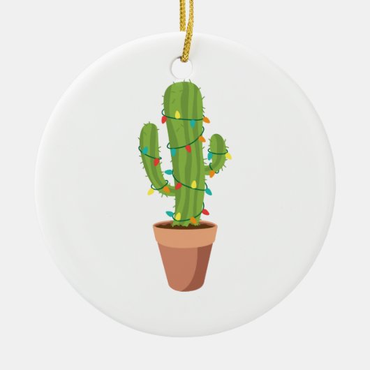 Saguaro-Kaktus-Pflanze Keramikornament (Vorne)