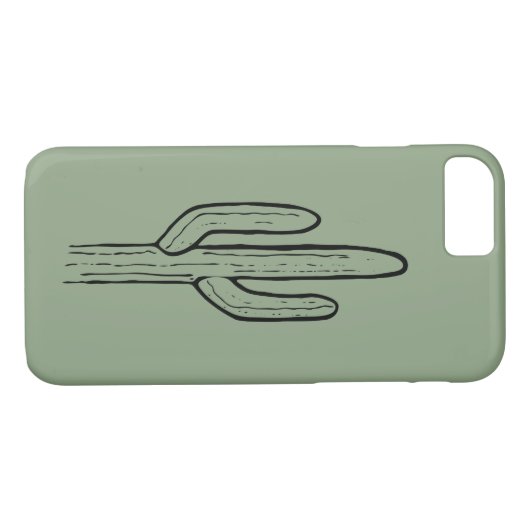 Saguaro-Kaktus-weises Grün iPhone Fall Case-Mate iPhone Hülle (Rückseite (Horizontal))