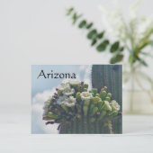 Saguaro Kaktusblüten Postkarte, Arizona Postkarte (Stehend Vorderseite)