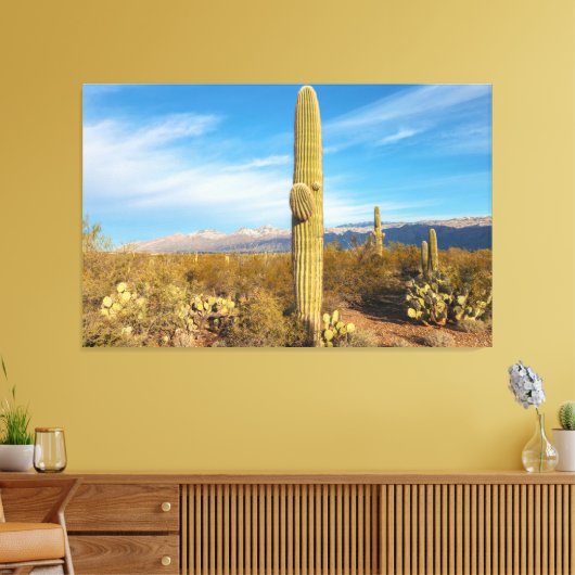 Saguaro Leinwanddruck (Insitu (Wohnzimmer))