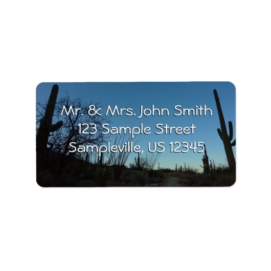 Saguaro Morning am Saguaro Nationalpark Adressaufkleber (Vorne)