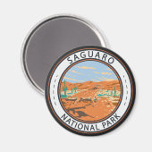 Saguaro National Park Horned Lizard Circle Magnet (Vorderseite/Rückseite)
