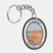 Saguaro National Park Horned Lizard Circle Schlüsselanhänger (Vorderseite links)