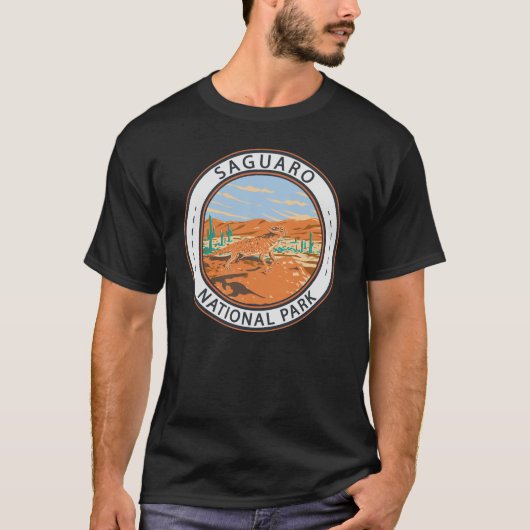 Saguaro National Park Horned Lizard Circle T-Shirt (Vorderseite)