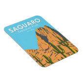 Saguaro Nationalpark Arizona Beehive Peak Vintag Magnet (Rechte Seite)