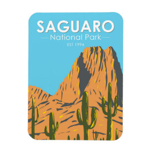 Saguaro Nationalpark Arizona Beehive Peak Vintag Magnet
