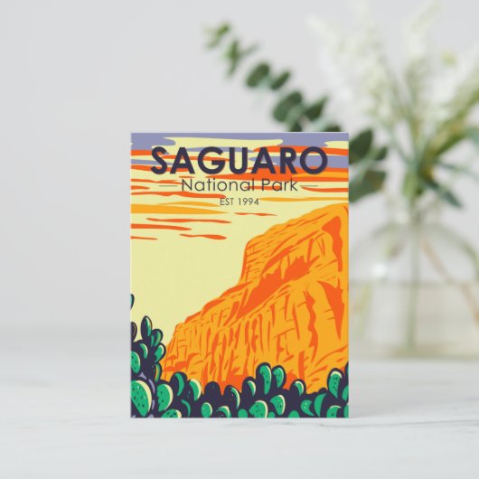 Saguaro Nationalpark Arizona Prickly Birne Kaktus Postkarte (Stehend Vorderseite)