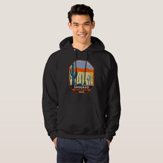 Saguaro Nationalpark Arizona Riesenkaktus Vintag Hoodie (Vorne ganz)