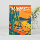 Saguaro Nationalpark Arizona Vintag Feiertagskarte (Stehend Vorderseite)