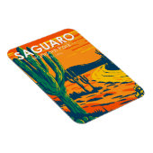Saguaro Nationalpark Arizona Vintag Magnet (Rechte Seite)