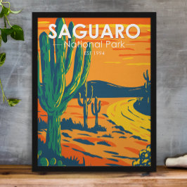 Saguaro Nationalpark Arizona Vintag Poster