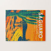 Saguaro Nationalpark Arizona Vintag Puzzle (Horizontal)