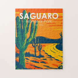 Saguaro Nationalpark Arizona Vintag Puzzle