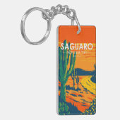 Saguaro Nationalpark Arizona Vintag Schlüsselanhänger (Vorderseite links)