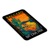 Saguaro Nationalpark Arizona Vintag stört Magnet (Rechte Seite)