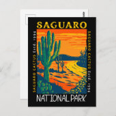 Saguaro Nationalpark Arizona Vintag stört Postkarte (Vorne/Hinten)