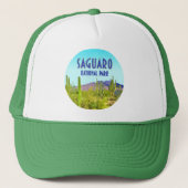 Saguaro Nationalpark Arizona Vintag Truckerkappe (Vorderseite)