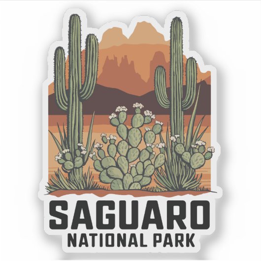 Saguaro-Nationalpark Aufkleber (Vorderseite)