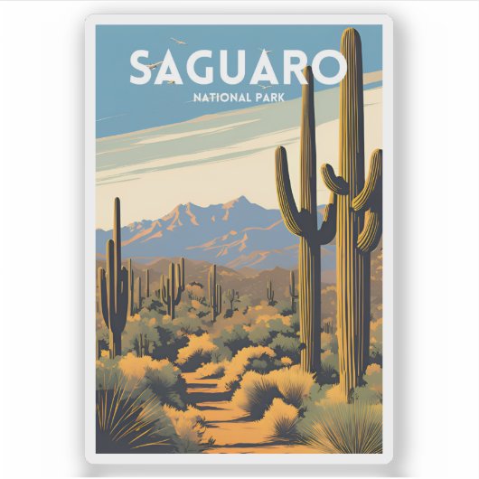 Saguaro-Nationalpark Aufkleber (Vorderseite)