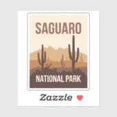 Saguaro Nationalpark California Aufkleber (Blatt)