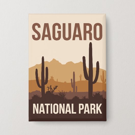 Saguaro Nationalpark California Button (Vorderseite)