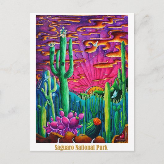 Saguaro Nationalpark California Postkarte (Vorderseite)
