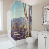 Saguaro Nationalpark, landschaftliche Vertretung. Duschvorhang (Beispiel)