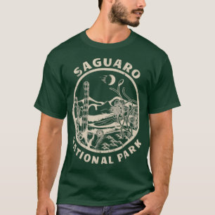 Saguaro Nationalpark Linocut Desert Gi T-Shirt