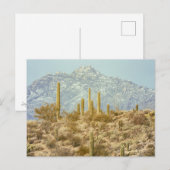 Saguaro Nationalpark mit Berg Postkarte (Vorne/Hinten)