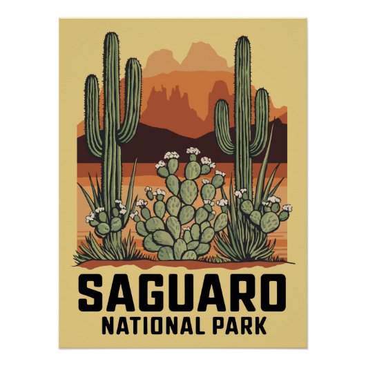 Saguaro-Nationalpark Poster (Vorderseite)